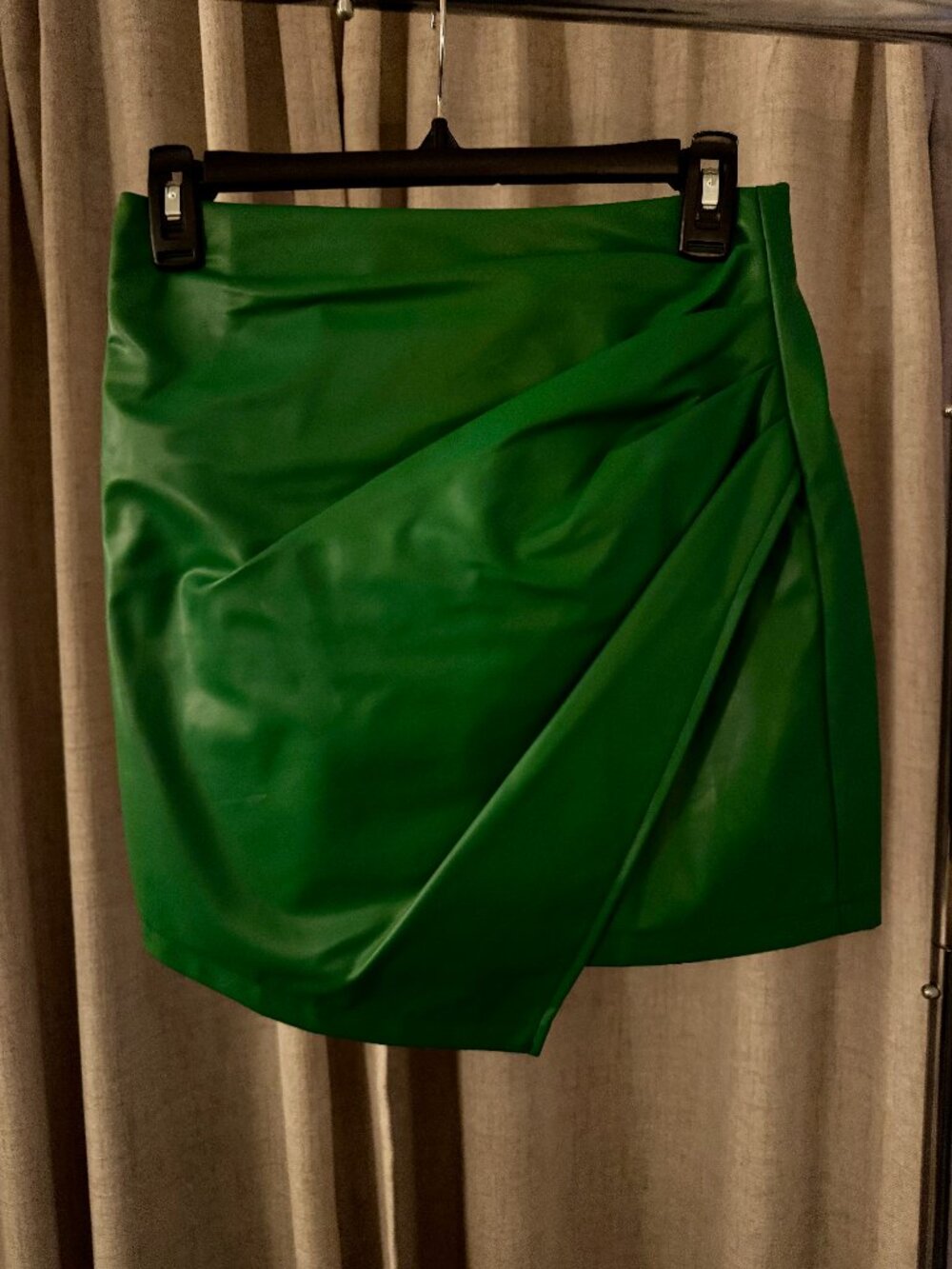 Shein Green Small Faux Leather Skirt